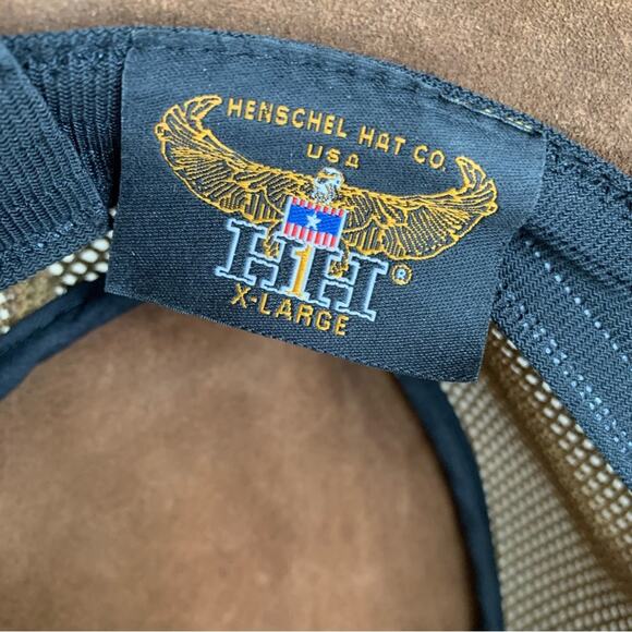 Henschel Brown Suede Mesh Outback Aussie Breezer Hat X Large Crushable/Packable - Picture 6 of 6